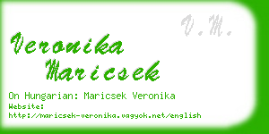 veronika maricsek business card